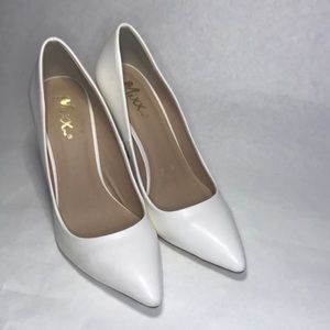 White Leather Heels